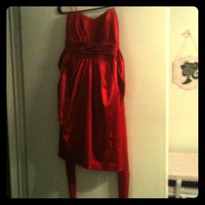 Red cocktail dress