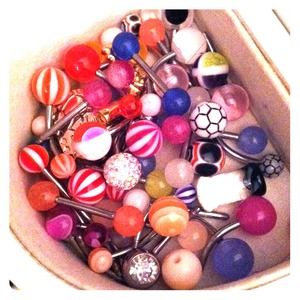 Bunch of belly rings