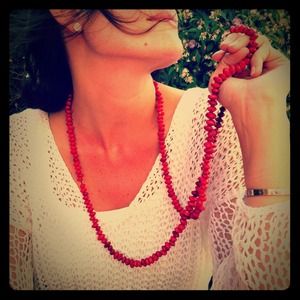 Peruvian red necklace