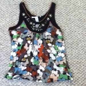 Butterfly print tank top