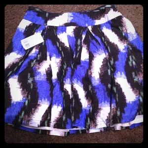 Love 21 cream/blue skirt
