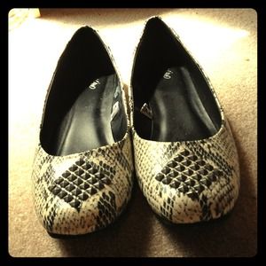 snake print flats