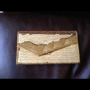 REDUCED!!! Gold sequin and beaded handbag