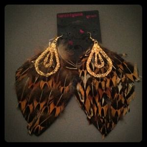 Feathered earrings