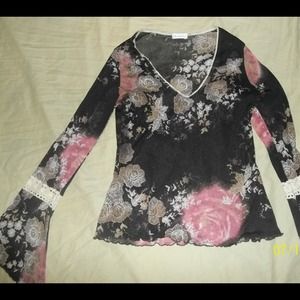 RESERVED- Brown Sheer Shirt