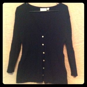 Black cardigan, baby doll fit