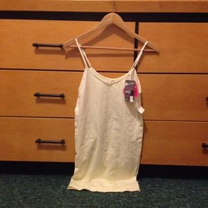 RESERVED Light cream silky tank top