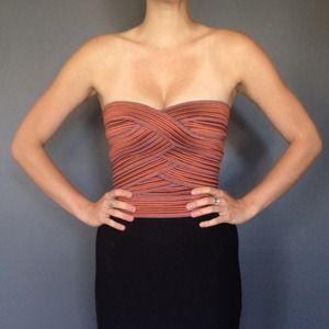 Fall Woven Rust Bustier