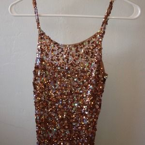 Cocktail top gold brown