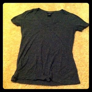 Simple charcoal colored t-shirt.