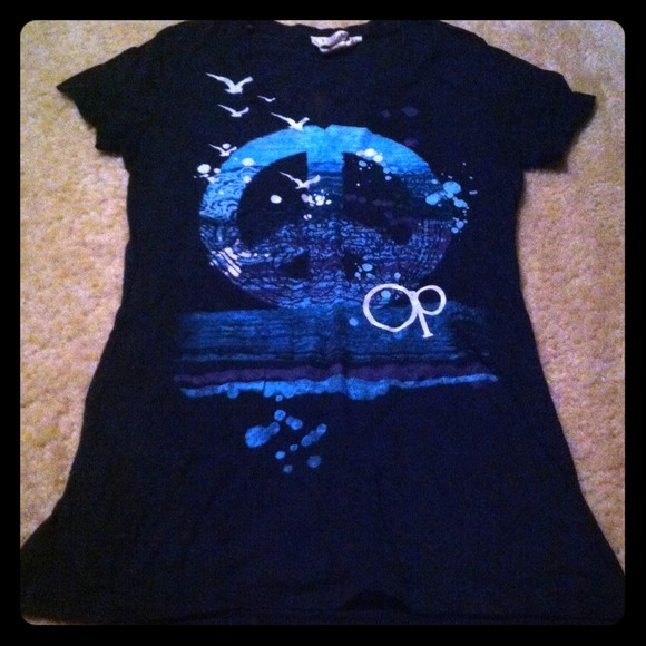 OP graphic shirt.