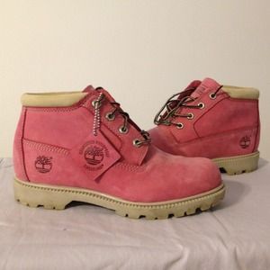 **RESERVED** Pink Timberland Boots