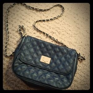 Black quilted cross body bag
