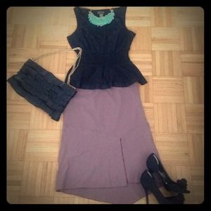 Lavender knee length skirt