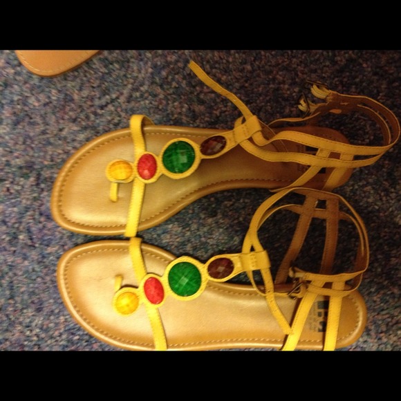 SoldJeweled sandals size 10