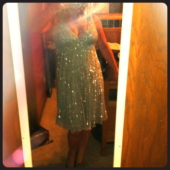 ❤reduced❤Beautiful hand beaded vintage party dress