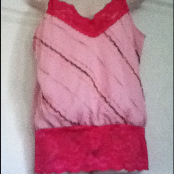 Pink embellished spaghetti strap