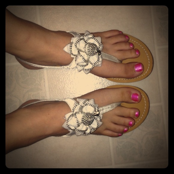 White sandals!!