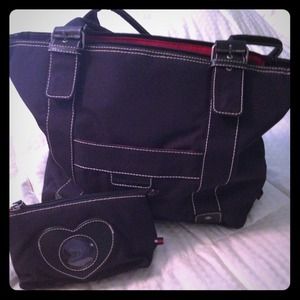 Tommy Hilfiger Purse & makeup bag/Isotoner  gloves