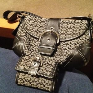 Black Coach purse (wallet not available)