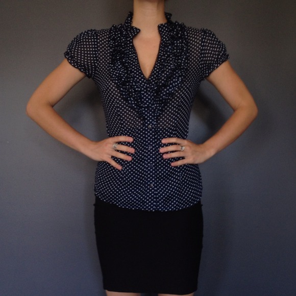 ❌SOLD❌Chiffon Polka Dot Blouse