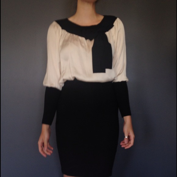Silky Satin Bow Blouse