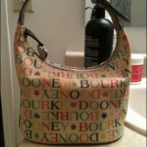 BUNDLE with whristlet  white dooney bucket bag