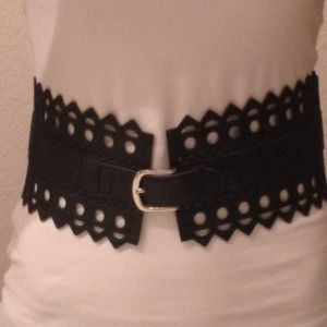 **SOLD**Black Leather Belt