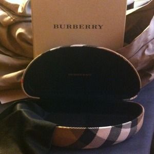 Burberry hard cover sunglass or eyeglass case.