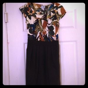 ANTHROPOLOGIE dress. Silk top, wool-like bottom