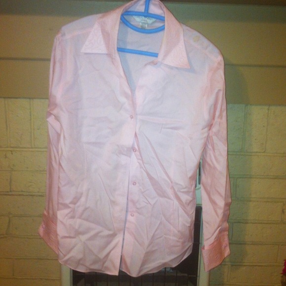 Light pink long sleeve button up shirt