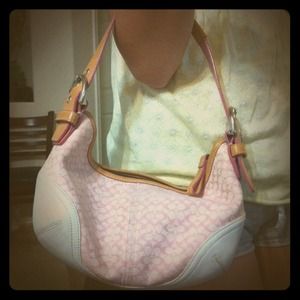 Authentic Pink Coach Hobo Bag