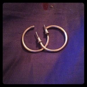 Silver hoops