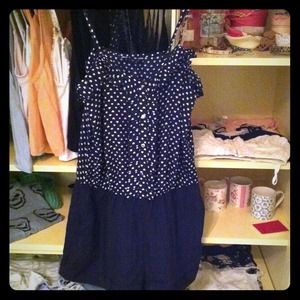 Express navy blue heart romper