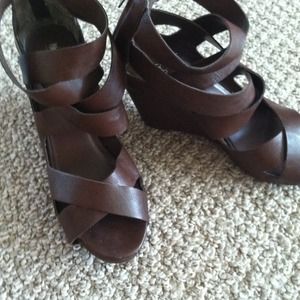 Dolce vita inspired strappy wedge heels
