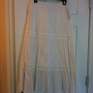 White linen skirt