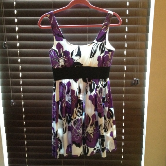 Purple floral dress