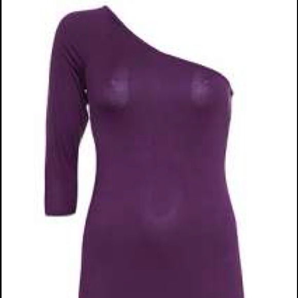 One Sleeved Purple Topshop Dress