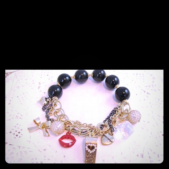 Whistle and beads authentic Betsy Johnson bracelet