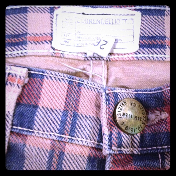 Current/Elliott Plaid Skinny