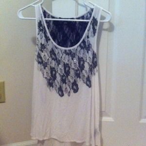 White and black tank top