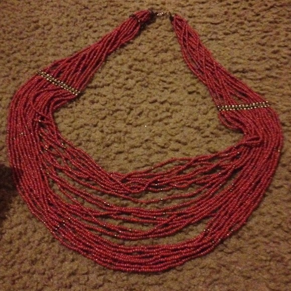 Coral statement necklace