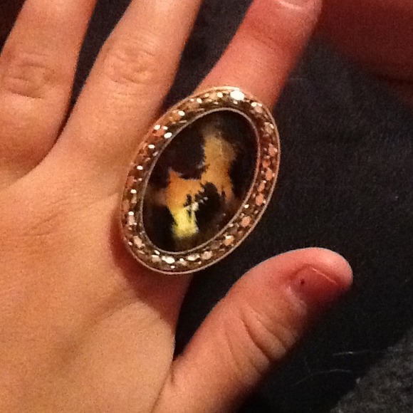Gold Leopard stretch ring