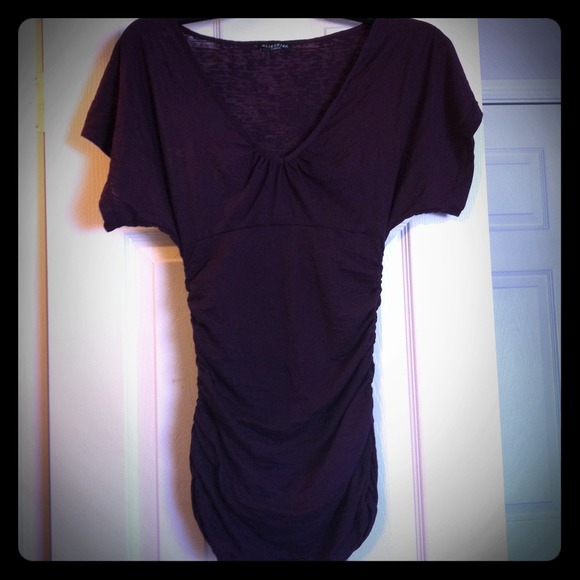 Kimono short sleeve purple top