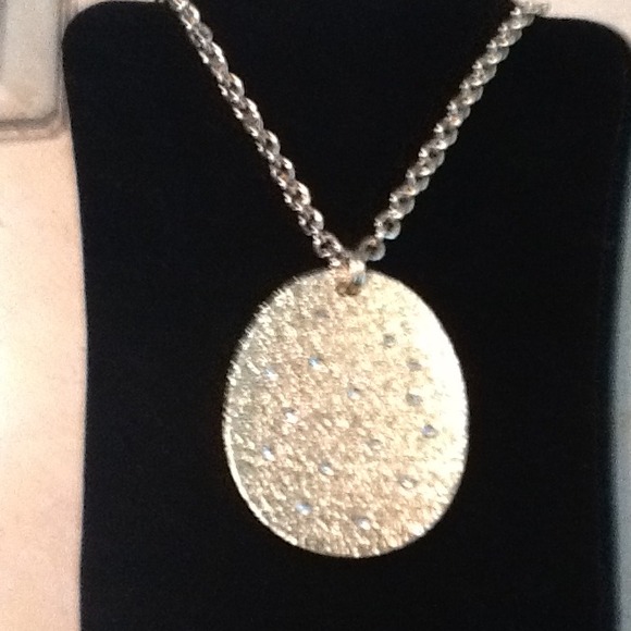 Gold and rhinestone necklace