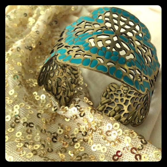 SOLD! Gold/Teal Cuff