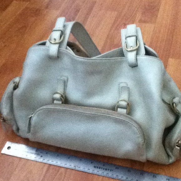 Champagne colored leather bag - Picture 1 of 4