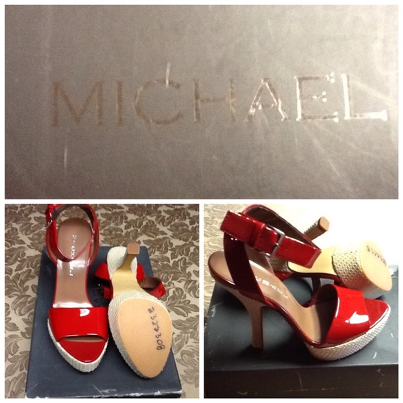 Red Michael Sandals - Picture 2 of 2