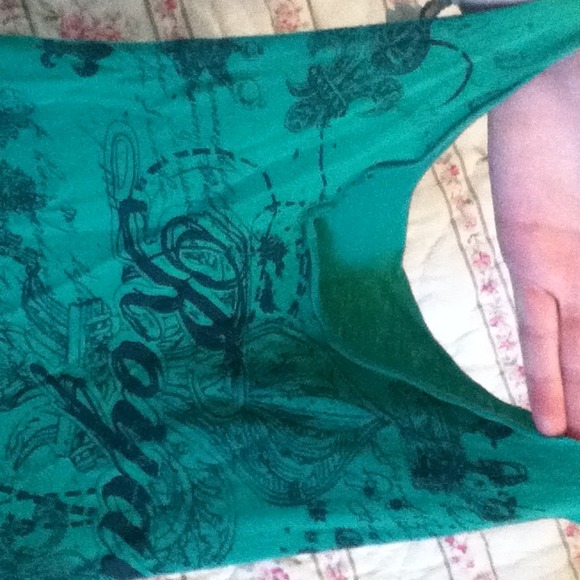 Bright Green Patterned Tank - Picture 3 of 4