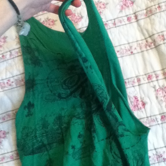 Bright Green Patterned Tank - Picture 4 of 4